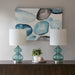 Table Lamp Ellipse Curved Glass Table Lamp, Set of 2 -Free Shipping by Bohemian Home Decor