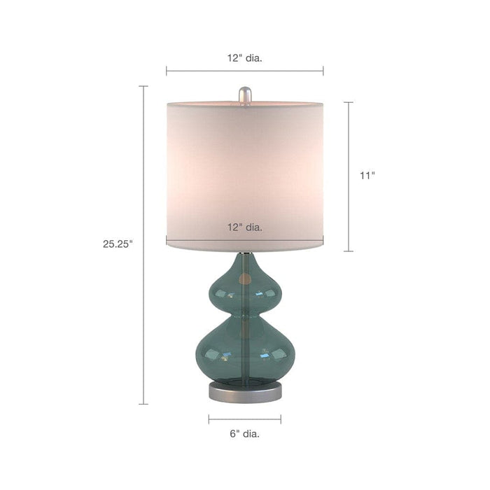 Ellipse Curved Glass Table Lamp, Set of 2 | Bohemian Home Decor