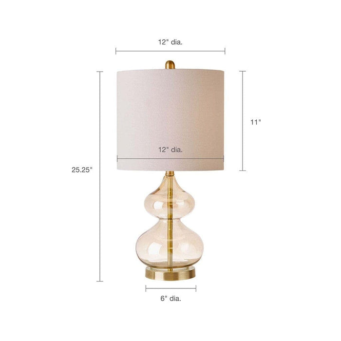 Ellipse Curved Glass Table Lamp, Set of 2 | Bohemian Home Decor