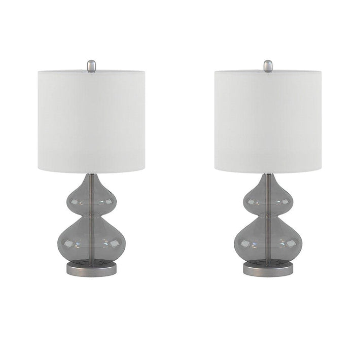 Ellipse Curved Glass Table Lamp, Set of 2 | Bohemian Home Decor