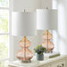 Table Lamp Ellipse Curved Glass Table Lamp, Set of 2 -Free Shipping by Bohemian Home Decor