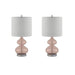 Ellipse Curved Glass Table Lamp, Set of 2 | Bohemian Home Decor