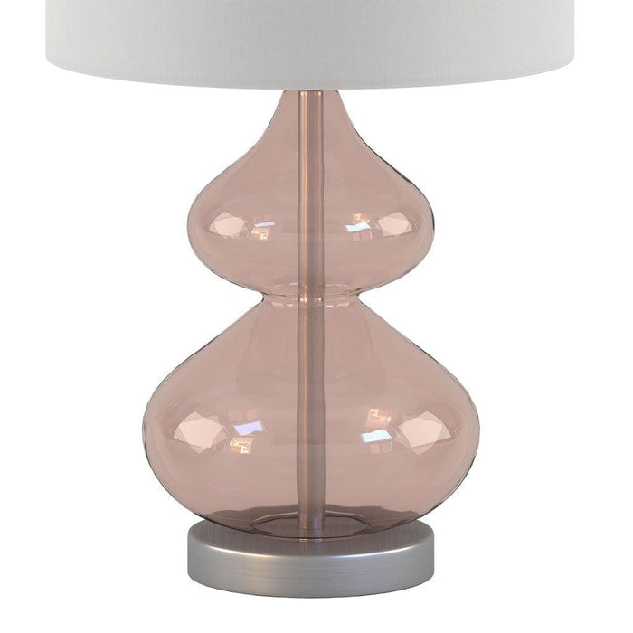 Ellipse Curved Glass Table Lamp, Set of 2 | Bohemian Home Decor