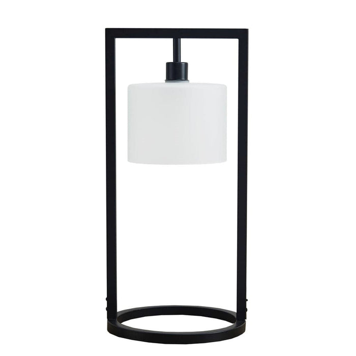 Kittery Metal Table Lamp with Glass Drum Shade | Bohemian Home Decor