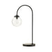 Venice Arched Metal Table Lamp with Glass Globe Bulb | Bohemian Home Decor